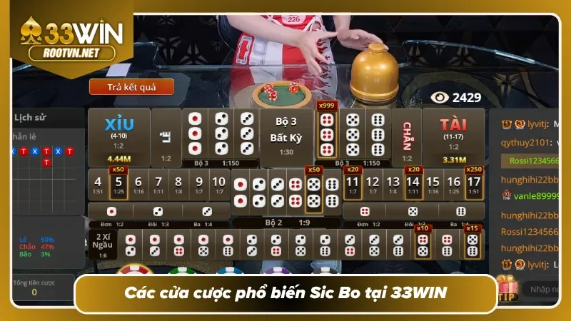 Các cửa cược phổ biến độc quyền tại đây