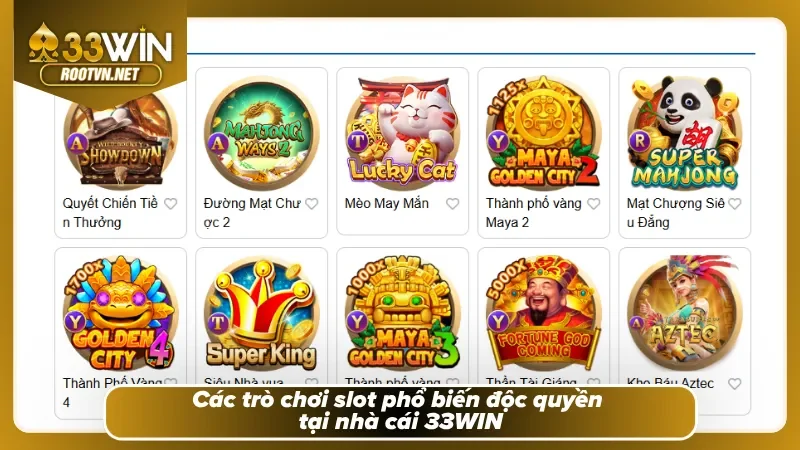 Các con hàng nổ hũ đẳng cấp riêng tại đây