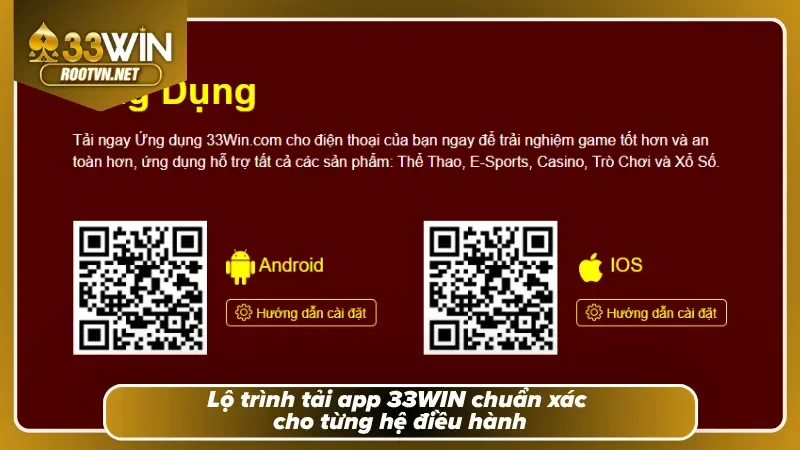 Giao diện tải app dành cho Android và iOS 